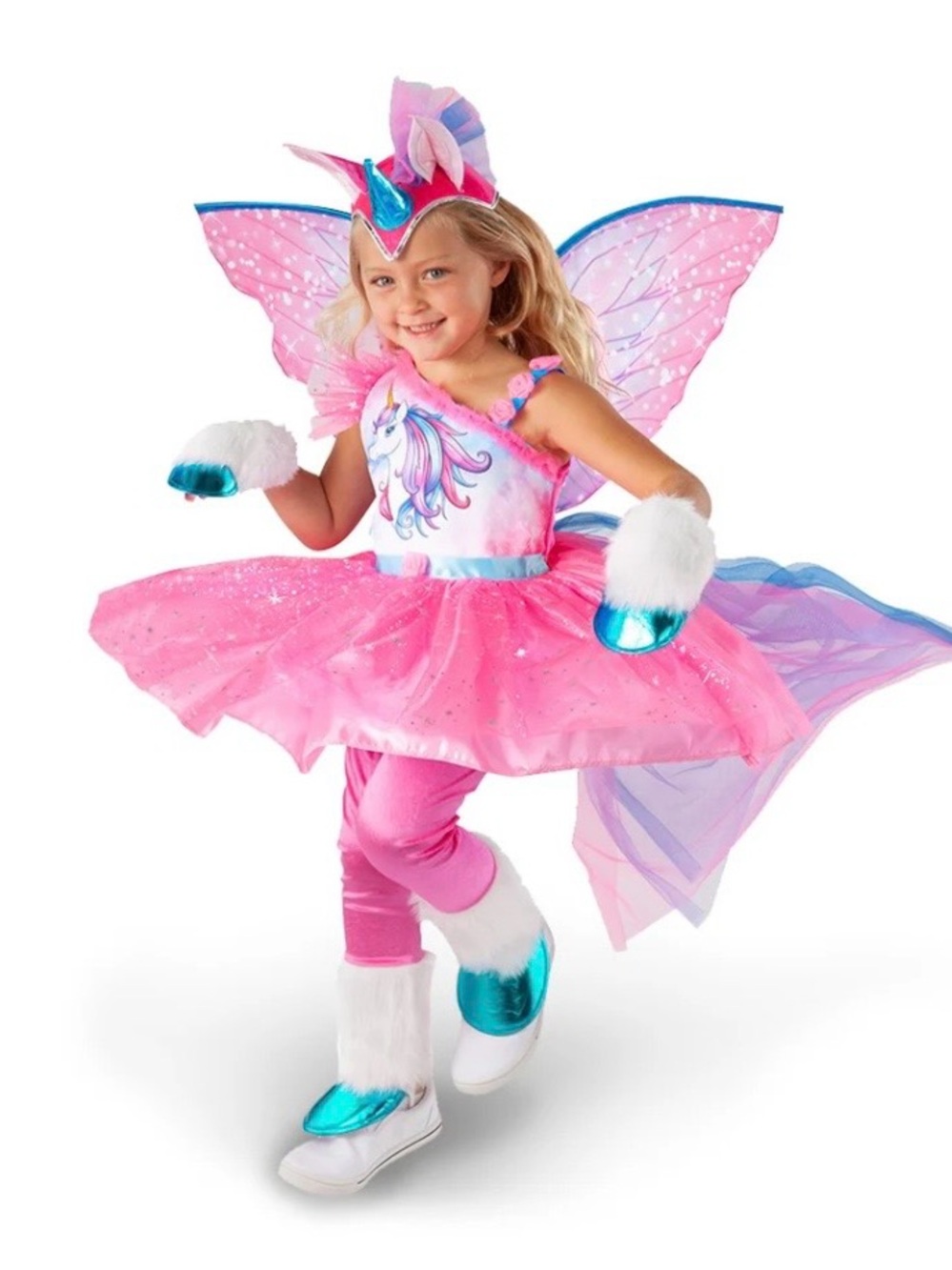 Pink Unicorn Fairy Winged Unicorn Costume Size 7-8 New